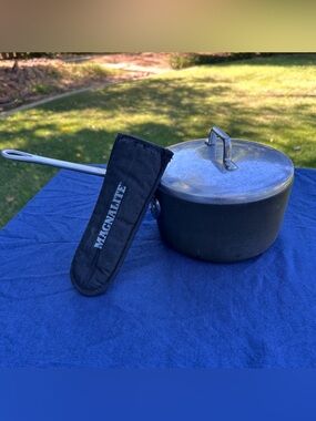 Vintage Magnalite GHC 2 Quart Sauce Pot Pan Anodized Cast Aluminum Lid USA Made